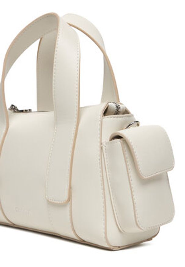 Calvin Klein Torebka Webbing Strap Pocket Bag LV04F3291G Biały. Kolor: biały. Materiał: skórzane