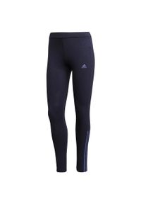 Adidas - Legginsy damskie adidas Essentials Fitted. Kolor: fioletowy, wielokolorowy, niebieski