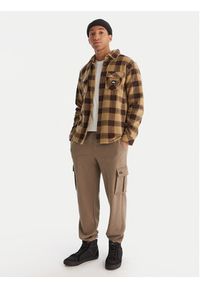 Quiksilver Spodnie dresowe Cargo Fleece EQYFB03401 Khaki Regular Fit. Kolor: brązowy. Materiał: bawełna #4
