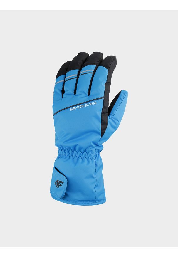 4f - Rękawice narciarskie Thinsulate© męskie - kobaltowe. Kolor: niebieski. Materiał: syntetyk, materiał. Technologia: Thinsulate. Sport: narciarstwo
