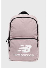 New Balance Plecak damski kolor różowy duży z nadrukiem. Kolor: różowy. Wzór: nadruk #1