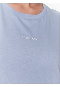 Calvin Klein Jeans T-Shirt Micro Logo K20K205454 Błękitny Regular Fit. Kolor: niebieski. Materiał: bawełna #3