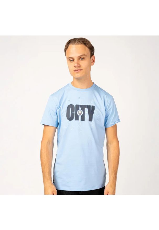 MANCHESTER CITY - Koszulka Manchester City 'City' dla dorosłych. Kolor: niebieski. Sport: piłka nożna