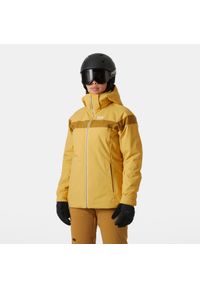 Damska kurtka narciarska Helly Hansen Motionista Lifaloft. Kolor: żółty, beżowy, wielokolorowy. Sezon: zima. Sport: narciarstwo #1