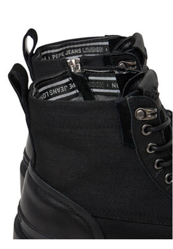 Pepe Jeans Trapery Ryan Mix M PMS500004 Czarny. Kolor: czarny. Materiał: skóra