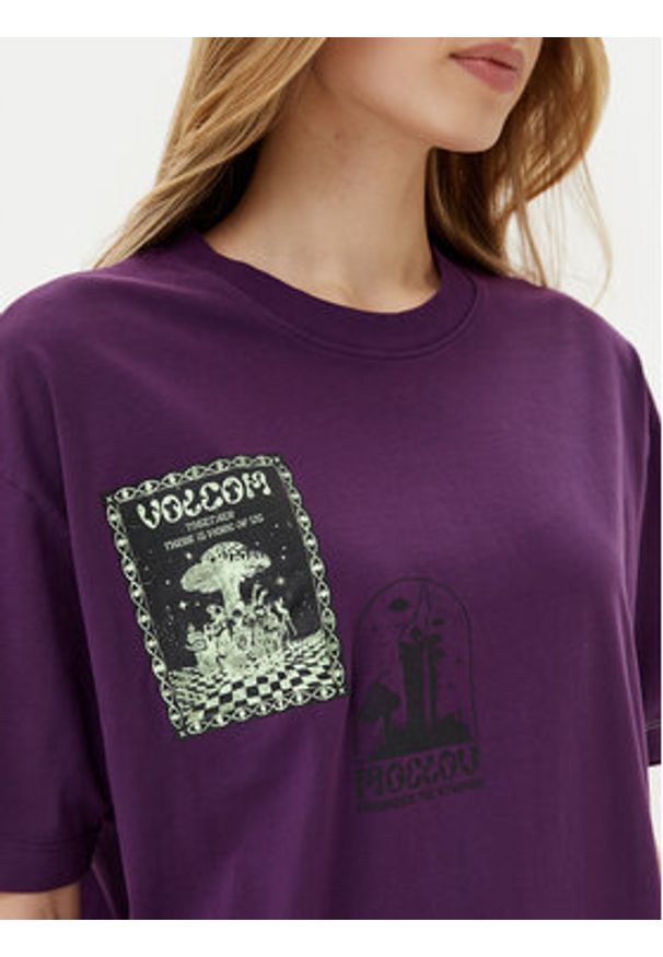 Volcom Sukienka codzienna Filip Rygalski B1312516 Fioletowy Loose Fit. Okazja: na co dzień. Kolor: fioletowy. Materiał: bawełna. Typ sukienki: proste. Styl: casual