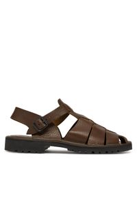 Fracap Sandały D034 Brązowy. Kolor: brązowy. Materiał: skóra