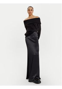 ACCESS FASHION Spódnica maxi 44-6027-198 Czarny Regular Fit. Kolor: czarny. Materiał: wiskoza