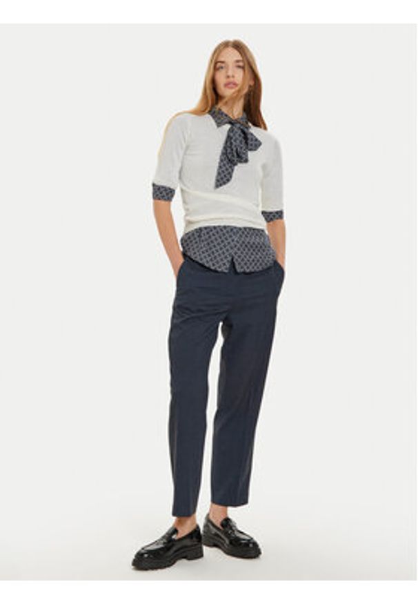 TOMMY HILFIGER - Tommy Hilfiger Chinosy WW0WW42951 Granatowy Straight Fit. Kolor: niebieski. Materiał: wiskoza