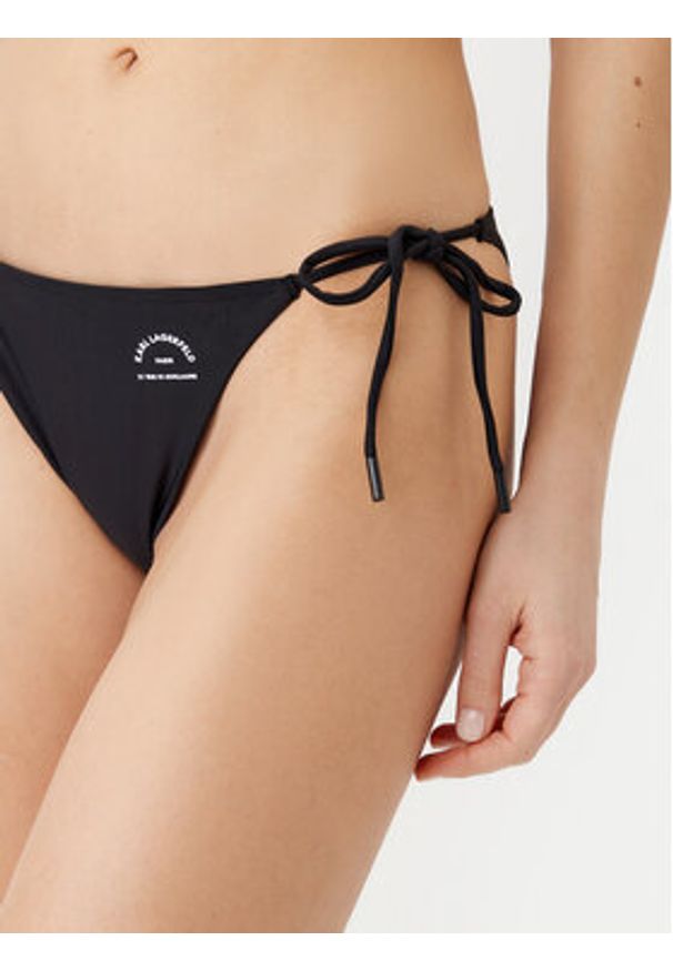 Karl Lagerfeld - KARL LAGERFELD Dół od bikini A1W46099 Czarny. Kolor: czarny. Materiał: syntetyk