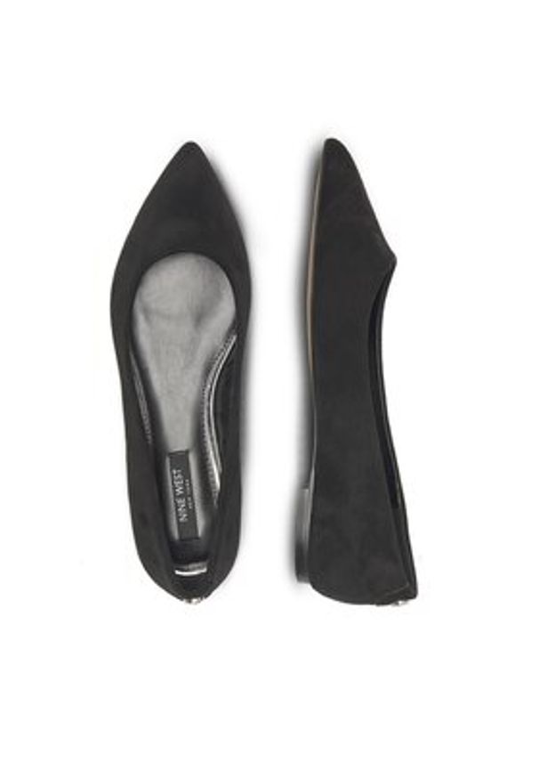 Nine West Baleriny WFA2622-1 Czarny. Kolor: czarny. Materiał: materiał