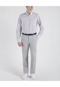 PAUL & SHARK - Biała koszula w kratkę. Kolor: szary. Materiał: bawełna. Długość rękawa: długi rękaw. Długość: długie. Wzór: kratka. Sezon: lato. Styl: vintage, elegancki #2