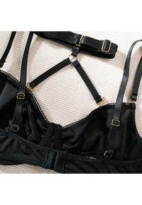 Intica - Komplet bielizny z chokerem na romantyczny wieczór Anahi. Kolor: niebieski. Materiał: materiał #8