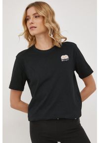 Champion T-shirt bawełniany 114696 kolor czarny. Okazja: na co dzień. Kolor: czarny. Materiał: bawełna. Wzór: aplikacja. Styl: casual #1