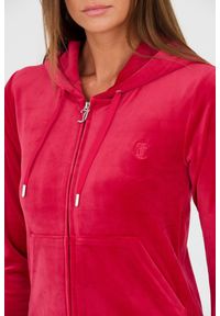 Juicy Couture - JUICY COUTURE Czerwona damska bluza Robertson, Rozmiar M. Typ kołnierza: kaptur. Kolor: czerwony #3