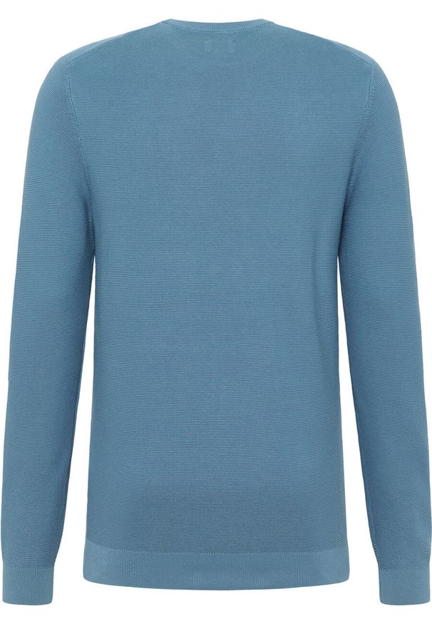 Mustang - MUSTANG ELLIOT MĘSKI SWETER ELEGANCKI LOGO PROVINCIAL BLUE 1015472 5181. Styl: elegancki
