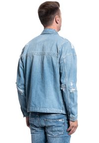 Jack & Jones - MĘSKA KURTKA JEANSOWA JACK & JONES JJICOACH JACKET OVERSIZE BLUE DENIM 12144846. Materiał: jeans, denim