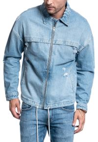 Jack & Jones - MĘSKA KURTKA JEANSOWA JACK & JONES JJICOACH JACKET OVERSIZE BLUE DENIM 12144846. Materiał: jeans, denim #10