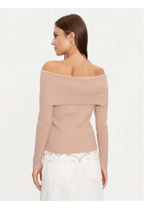 only - ONLY Sweter Katia 15311830 Beżowy Regular Fit. Kolor: beżowy. Materiał: wiskoza