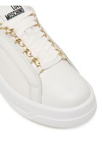 Love Moschino - LOVE MOSCHINO Sneakersy JA15015G1OIA0100 Biały. Kolor: biały. Materiał: skóra #5