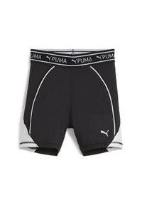 Spodenki treningowe damskie Puma Train Strong. Kolor: czarny. Materiał: dresówka. Długość: krótkie
