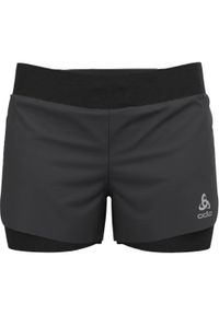 Spodenki do biegania damskie Odlo 2-in-1 ZEROWEIGHT. Kolor: czarny. Sport: bieganie
