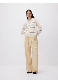 Reserved - Sweter z kołnierzykiem - wielobarwny. Materiał: dzianina, wiskoza #1