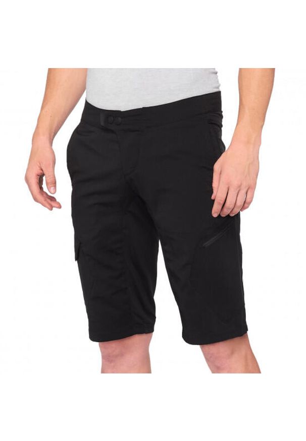 Szorty rowerowe męskie 100% Ridecamp Short. Kolor: czarny