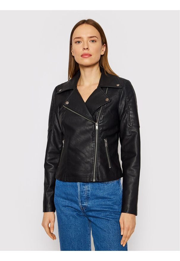 Noisy may - Noisy May Kurtka z imitacji skóry Rebel 27000741 Czarny Slim Fit. Kolor: czarny. Materiał: syntetyk
