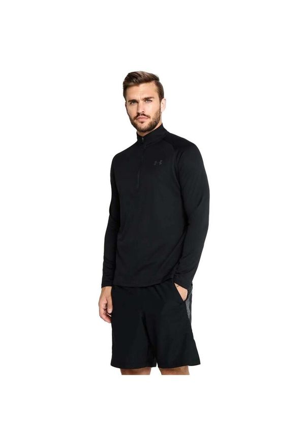Bluza fitness męska Under Armour Tech 2.0 1/2 Zip. Kolor: wielokolorowy, czarny. Długość rękawa: długi rękaw. Sport: fitness