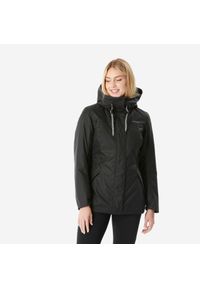 quechua - Kurtka turystyczna damska Quechua NH500 wodoodporna -10°C. Kolor: czarny. Materiał: polar. Sezon: zima. Sport: turystyka piesza