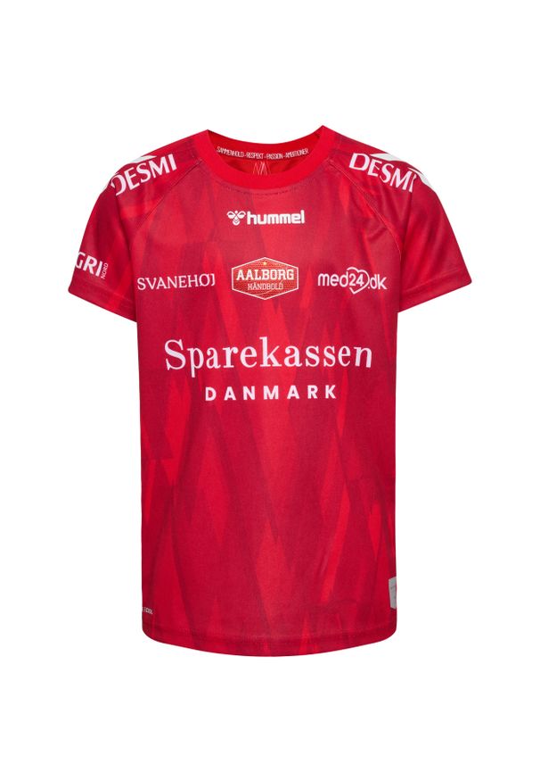 Hummel - Koszulka domowa dla dzieci Aalborg FC 2023/24. Kolor: czerwony. Sport: piłka nożna