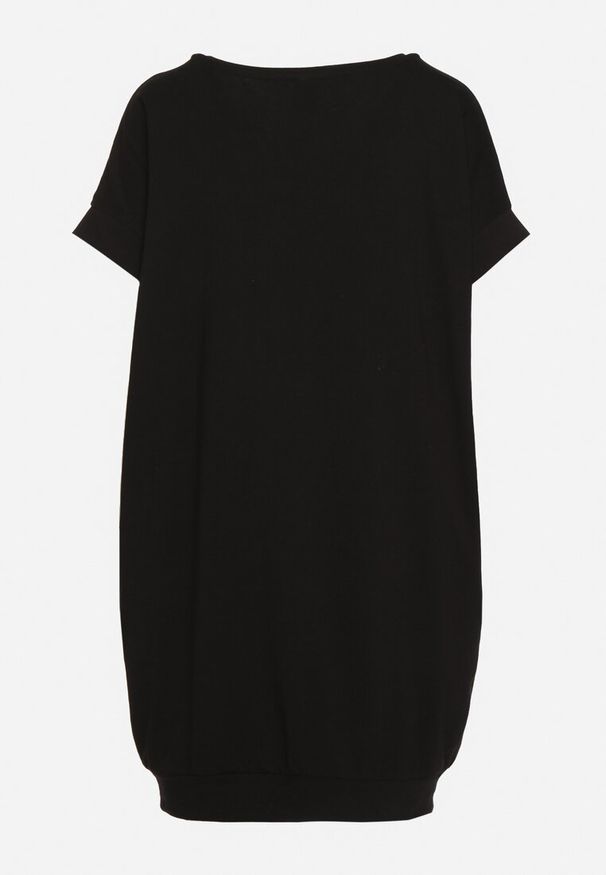 Born2be - Czarna Pudełkowa Sukienka T-shirtowa o Krótkim Kroju Orlella. Kolor: czarny. Sezon: lato