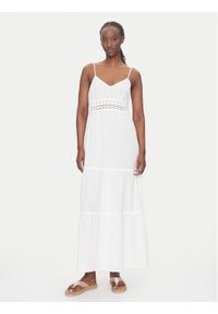 Vero Moda Sukienka letnia Quincy 10324588 Biały Regular Fit. Kolor: biały. Materiał: bawełna. Sezon: lato #1
