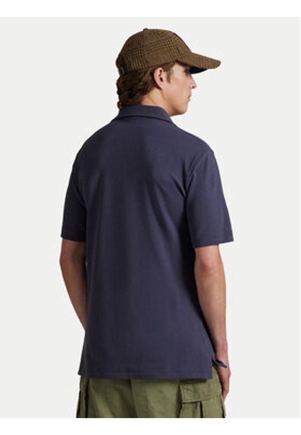 Polo Ralph Lauren Polo 710P00083001 Granatowy Custom Slim Fit. Typ kołnierza: polo. Kolor: niebieski. Materiał: bawełna