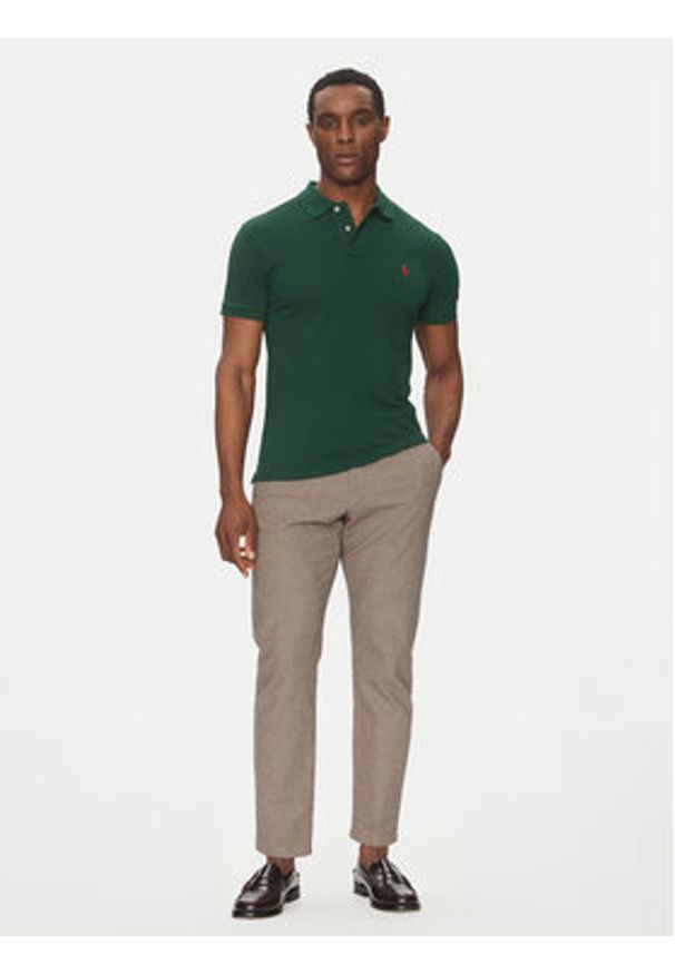 Polo Ralph Lauren Polo Core Replen 710795080 Zielony Slim Fit. Typ kołnierza: polo. Kolor: zielony. Materiał: bawełna