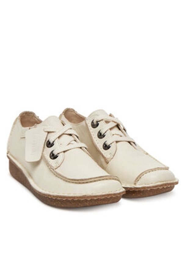 Clarks Półbuty Funny Dream 26181433 Écru. Materiał: skóra