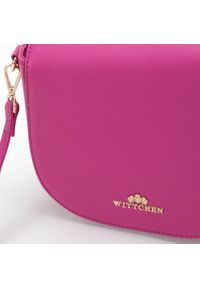 Wittchen - Damska torebka saddle bag skórzana prosta różowa. Kolor: różowy. Wzór: haft. Dodatki: z haftem. Materiał: skórzane. Styl: elegancki, wizytowy #3