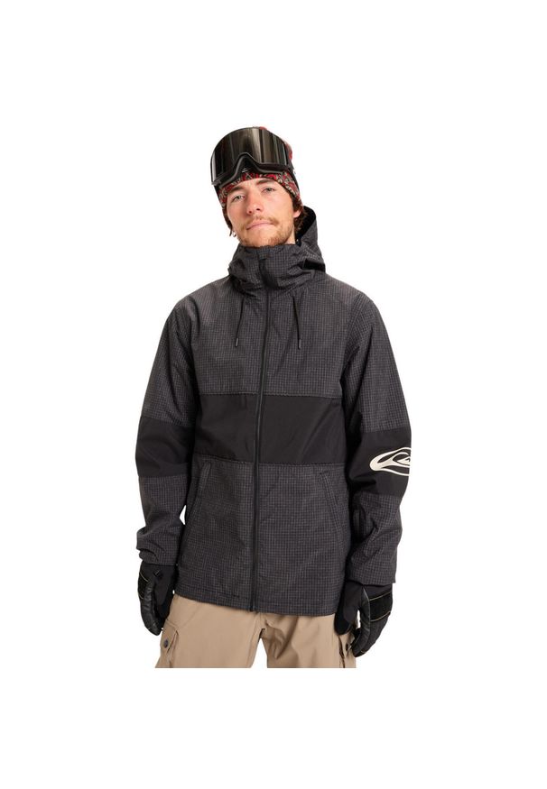 Quiksilver - Kurtka do sportów zimowych techniczna dla Mężczyzn HIGH IN THE HOOD. Kolor: czarny. Materiał: poliamid, poliester, materiał. Sezon: zima. Sport: narciarstwo