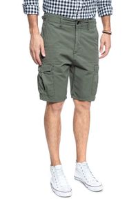 Lee - MĘSKIE SZORTY MATERIAŁOWE LEE FATIGUE SHORTS KHAKI L73BCJ14. Kolor: zielony, brązowy. Materiał: materiał #10