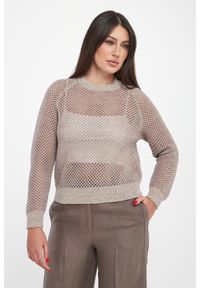 Sweter damski ażurowy z cekinami PESERICO. Wzór: ażurowy #1