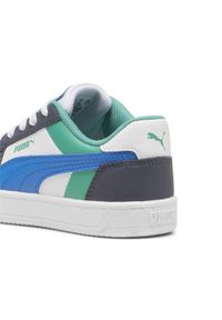 Puma - Dziecięce sneakersy PUMA Caven 2.0 Block PUMA White Hyperlink Blue Galactic Gray. Kolor: niebieski, wielokolorowy, szary, biały. Materiał: skóra, syntetyk. Szerokość cholewki: normalna