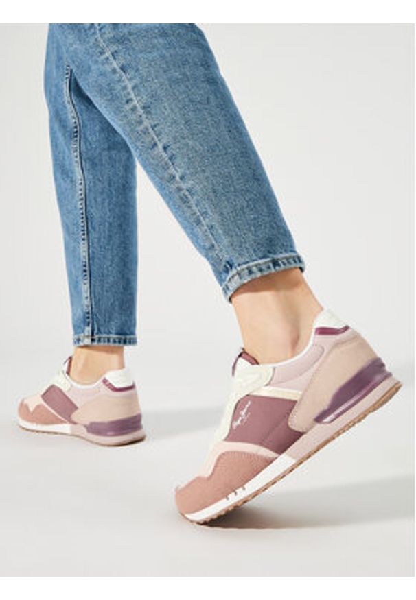 Pepe Jeans Sneakersy London Urban W PLS40005 Pomarańczowy. Kolor: pomarańczowy. Materiał: skóra