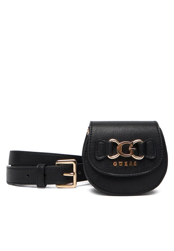 Guess Pasek Damski BW9288 P5425 Czarny. Kolor: czarny. Materiał: skóra