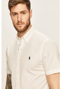 Polo Ralph Lauren - Koszula. Typ kołnierza: polo. Kolor: biały. Materiał: tkanina. Wzór: gładki #4