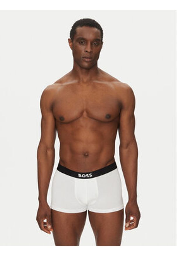 BOSS Komplet 3 par bokserek Trunk 3P Boss One 50544263 Biały. Kolor: biały. Materiał: bawełna