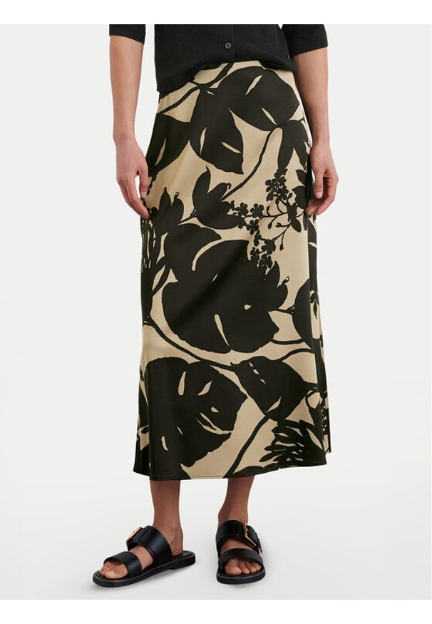 Marc O'Polo Spódnica midi 503 0855 20041 Czarny Regular Fit. Kolor: czarny. Materiał: satyna, wiskoza