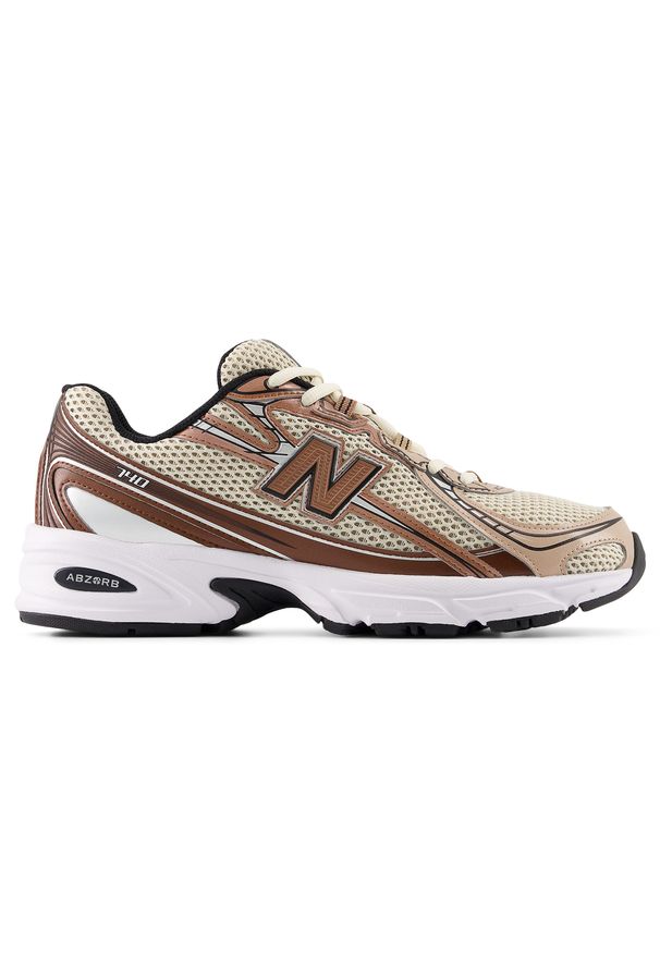 Buty unisex New Balance U740BB2 – beżowe. Kolor: beżowy. Materiał: materiał, syntetyk. Szerokość cholewki: normalna. Sezon: lato. Sport: turystyka piesza
