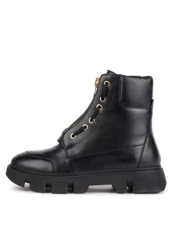 Geox Botki D Vilde D36UAB 00085 C9999 Czarny. Kolor: czarny. Materiał: skóra
