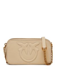 Pinko - PINKO Torebka Carrie Camera Case Mini 103799 A1LF Beżowy. Kolor: beżowy. Materiał: skórzane